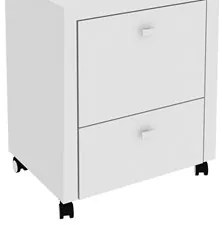 Armário para Home Office ME4112 com Rodízios Branco - Tecno Mobili