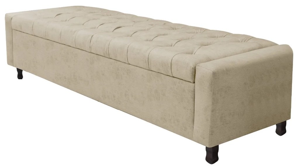 Kit Cabeceira e Calçadeira Baú Casal Everest P02 140 cm para cama Box Corano - ADJ Decor