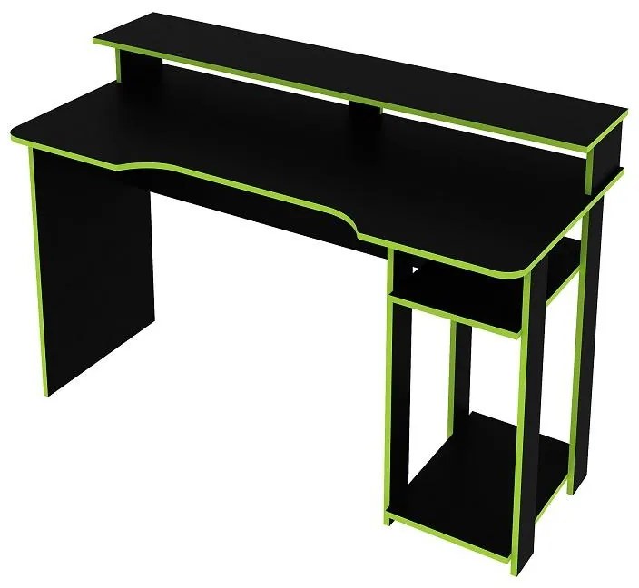 Mesa Gamer Escrivaninha Tecno nicho Preto Verde