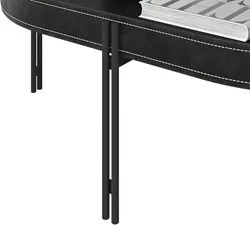 Mesa de Centro Para Sala Estilo Industrial Ville L06 Preto - Mpozenato