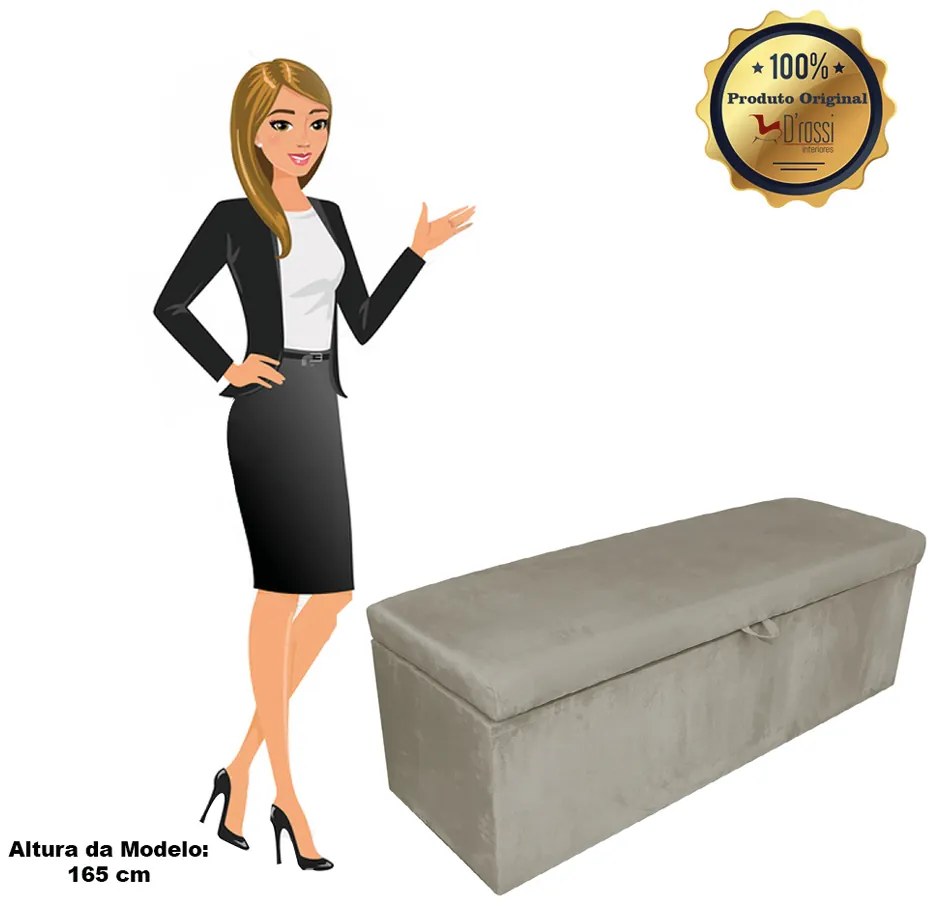 Calçadeira Clean 160 cm Suede - D'Rossi - Marrom Rato