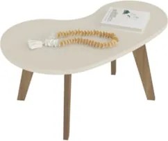 Mesa de Centro Orgânica 90cm Para Sala Cassia Off White A09 - Mpozenat