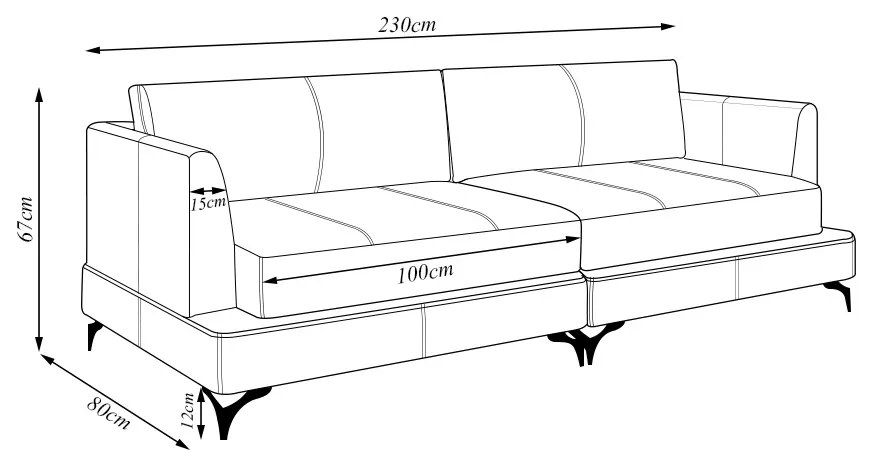 Sofá Living Bipartido 230cm Indonésia Pés de Ferro Couro Borgonha Manchado G52 - Gran Belo