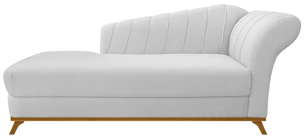 Recamier Vanessa 185cm Lado Esquerdo Corano Branco - ADJ Decor