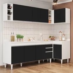 Armário de Cozinha Modulado de Canto Esquerdo 5 Peças CP53 Balcão com