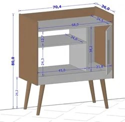 Balcão Multiuso Para Café 1 Porta Branco - Bechara