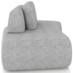 Sofá Modular 174cm Living Sala de Estar Moby Boucle Grafite Z08 - Mpoz