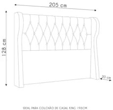 Cabeceira Casal King Cama Box 195cm Malva Z04 Boucle Capuccino - Mpoze