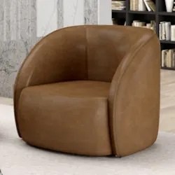 Poltrona para Sala Orgânica 90cm Zion Z32 Sintético Caramelo - Mpozena