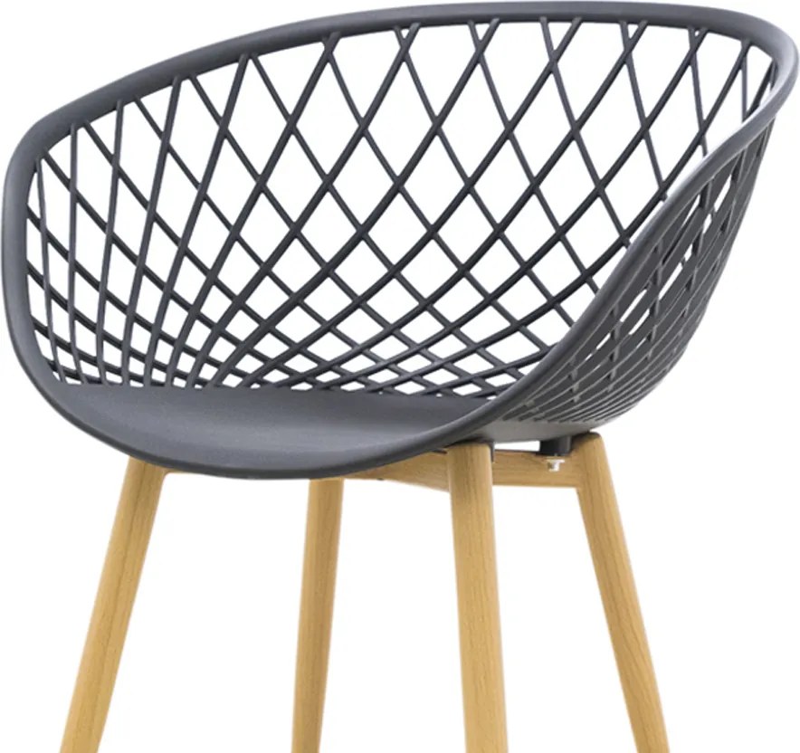 Kit 04 Cadeiras Sidera Tresse Preto - D'Rossi