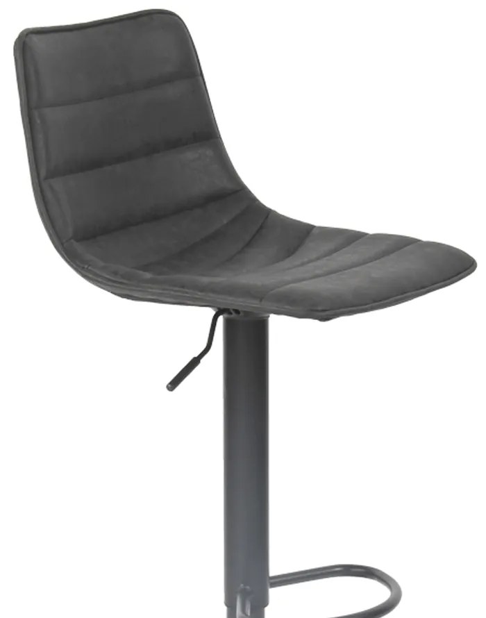 Banqueta Alta Bete Preto Base Giratória de Metal Preto R02 - D'Rossi