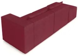 Sofá 4 Lugares 323cm Com Puff Esquerdo Fay Veludo Bordo Z55 - Mpozenat