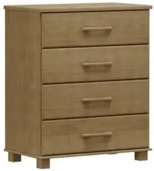 Cômoda Para Quarto 85cm 4 Gavetas Pé Madeira Eduarda Freijó F07 - Mpoz