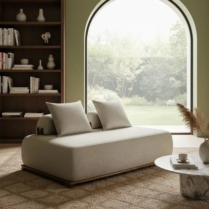 Sofá 2 Lugares Decoração Lazer Sala Ibiza SPZ 160cm Bouclé - ADJ Decor