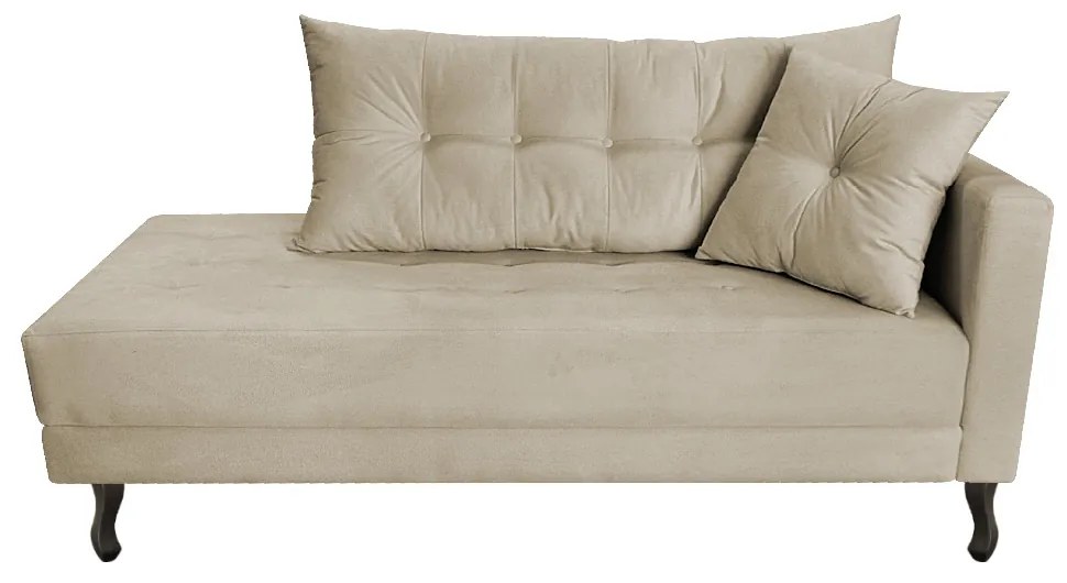 Kit Diva Recamier Azura 140cm Lado Esquerdo e 02 Poltronas Classic Suede - ADJ Decor