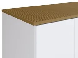 Guarda Roupa Infantil 3 Portas 2 Gavetas House A05 Branco - Mpozenato