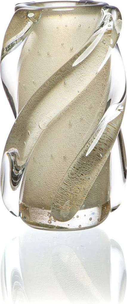 Vaso Murano Atlanta C/ Ouro M   Quartzo Pérola