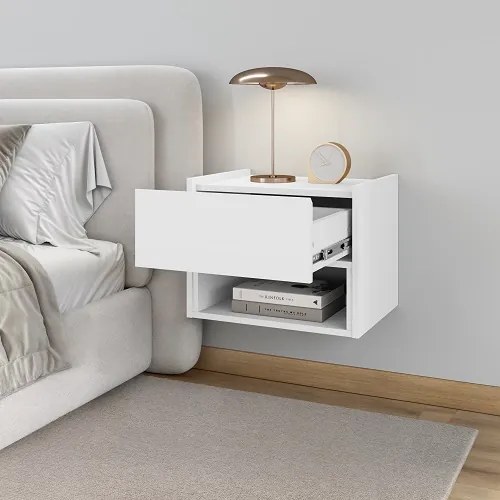 Mesa De Cabeceira Florença Branco - Casa D Móveis