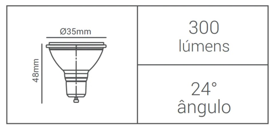 Lâmpada Ar70 4,8W 300Lm 4000K 24° Bivolt | Opus Lp 37271