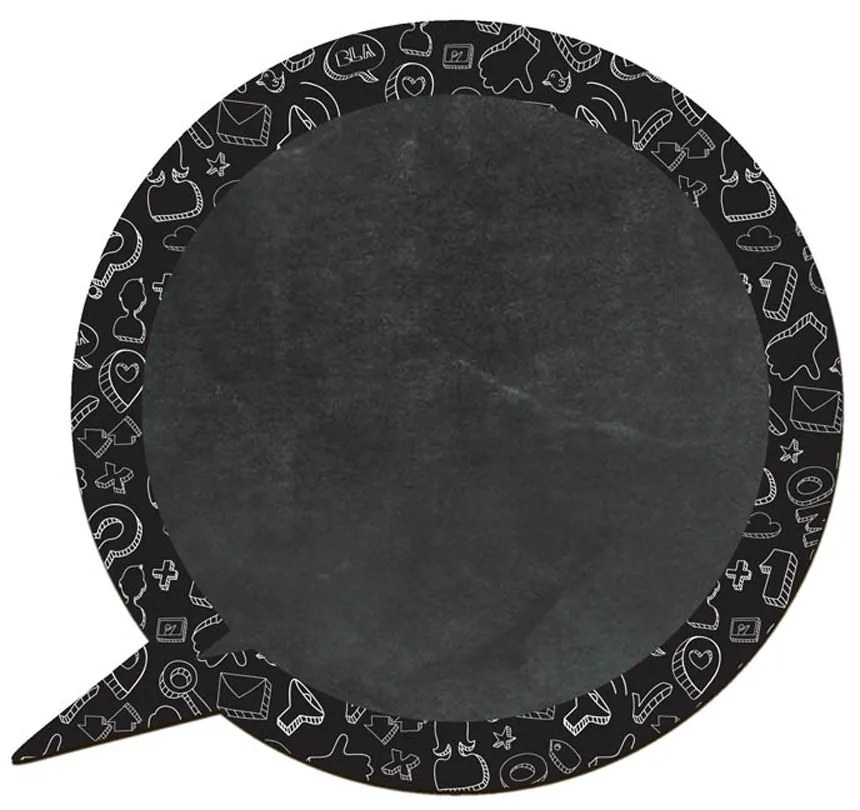 Quadro Lousa Decorativo "Balão de Fala"23x26,6 cm - D'Rossi