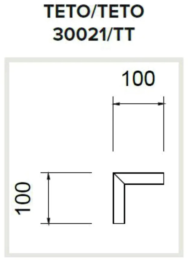 Junção Teto/teto Perfil Sobrepor Para Fita Led Garbo 10X10Cm | Usina 3... (PT - Preto Texturizado)
