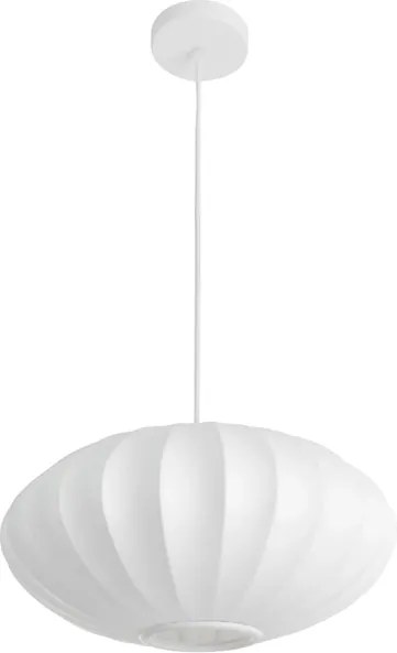 Pendente Tecido E Metal Branco &amp;#xD8;40x20cm Balloon
