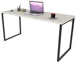 Mesa de Escritório Office 150cm Estilo Industrial Prisma C08 Snow - Mp