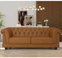 Sofá 2 Lugares Sala de Estar 190cm Otto Z32 Sintético Marrom - Mpozena