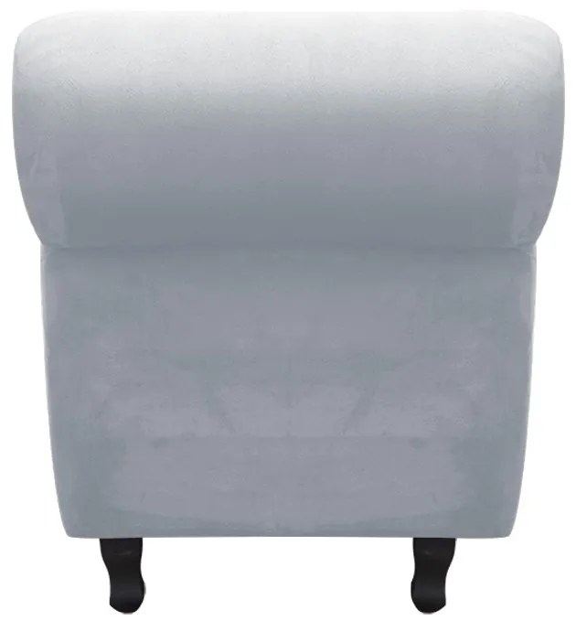 Recamier com Baú Itália Namoradeira Calçadeira Suede M11 - D'Rossi - Cinza