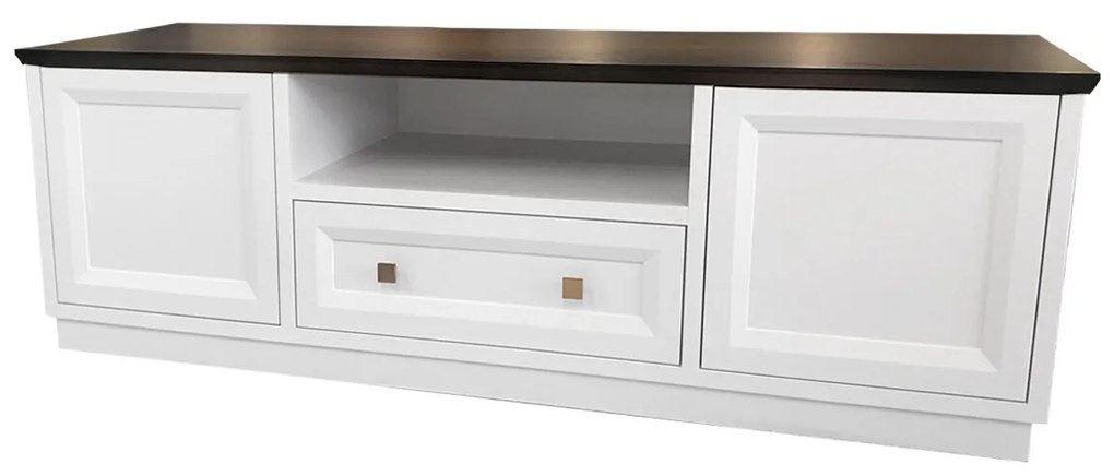 Rack Louvre M - 2m - Branco com Tampo Vintage Clássico Kleiner