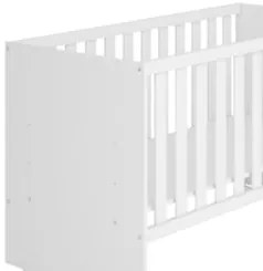 Berço Reto Para Colchão 130x60 Com Rodízios Doce Sonho Branco - Qmovi