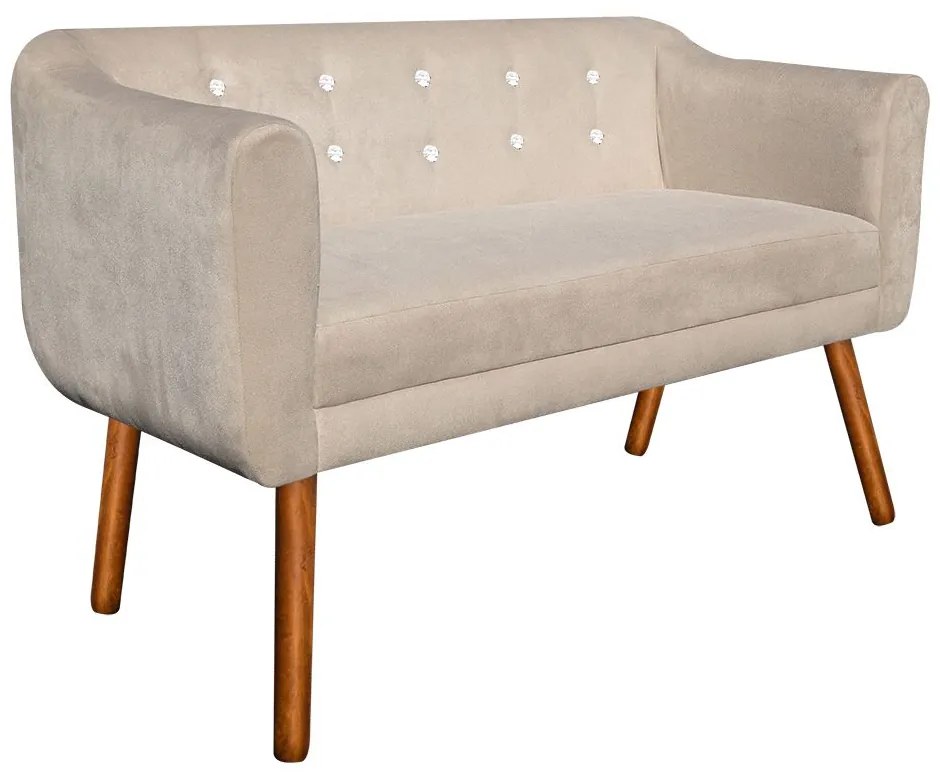 NAMORADEIRA JULIA 2 LUGARES SUEDE BEGE C