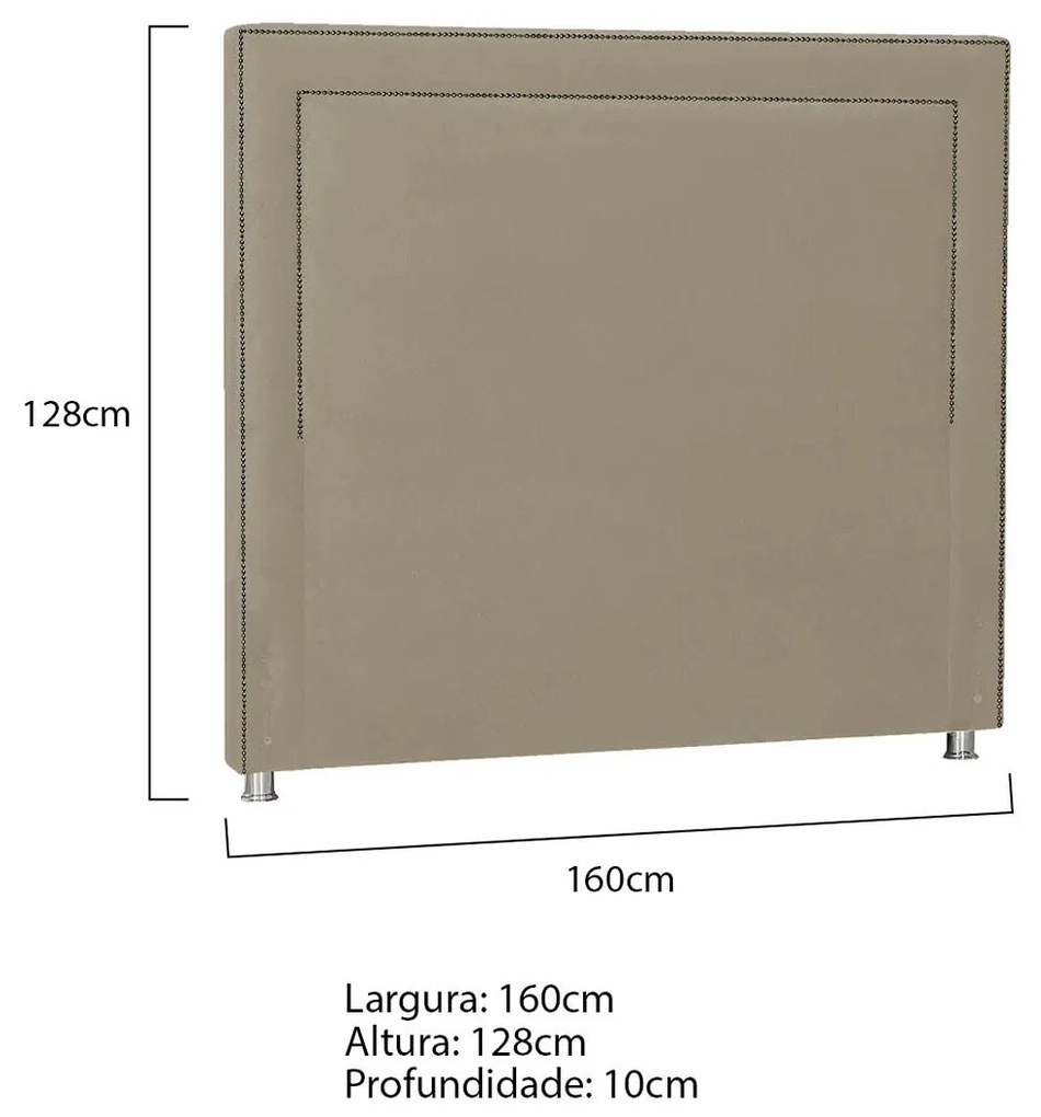 Cabeceira Queen Moscou P04 160 cm Suede - ADJ Decor