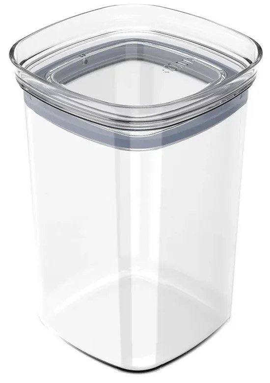 Pote Hermético de Acrílico Quadrado (0,45L - 1L- 1,5L - 2L)
