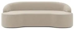 Sofá 5 Lugares para Sala de Estar Living 300cm Theo D06 Veludo Creme -