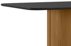 Mesa de Jantar Retangular 160cm 6 Lugares Flex Zuni Ypê/Preto N02 - Mp