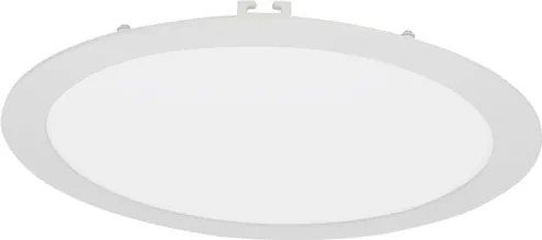 Plafon Led De Embutir Redondo Branco 24W Moldura - LED BRANCO QUENTE (3000K)