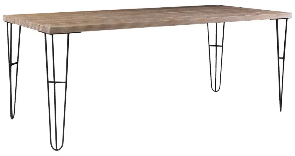 Mesa Sala de Jantar Cozinha Ludiana 140cm Grafite Madeira Maciça Driftwood G54 - Gran Belo