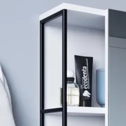 Armário de Banheiro Espelheira Com 1 Porta Click Branco Z54 - Mpozenat