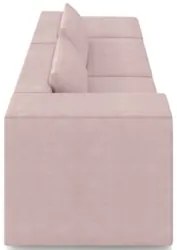 Sofá 4 Lugares 303cm Com Puff Direito Fay Veludo Rose Z55 - Mpozenato