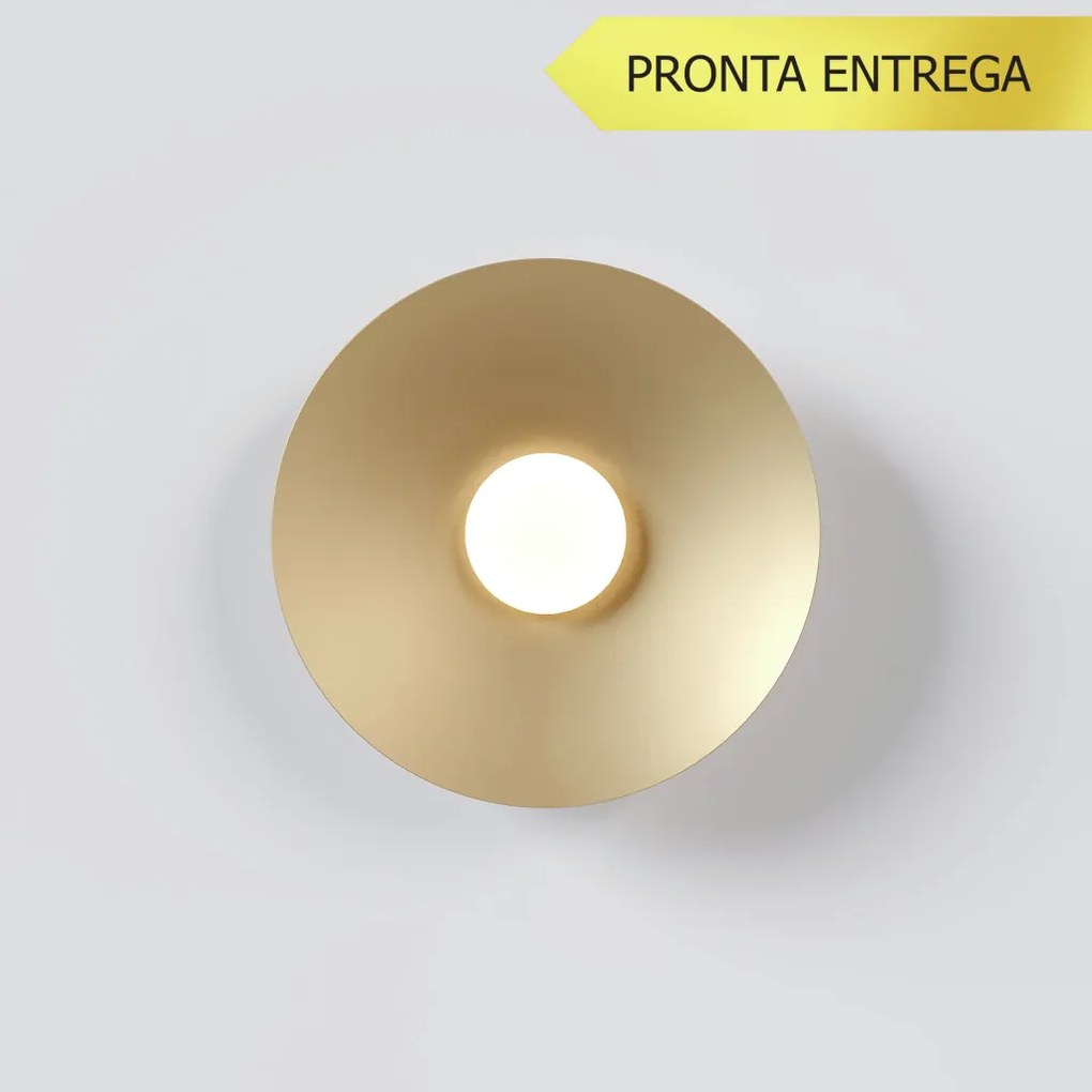 Arandela Tod Dish Egg Large Ø40Cm Led 19W 3000K - Qimporta Ar2526 (CHAMPANHE)