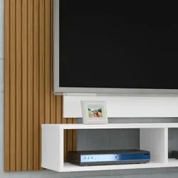 Painel Suspenso Para TV Até 48 Polegadas Navi Branco/Ripado - Bechara