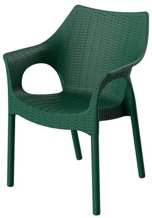 Cadeira Relic Polipropileno Verde Alecrim Pés Alumínio com PP Verde Alecrim - 75892 Sun House