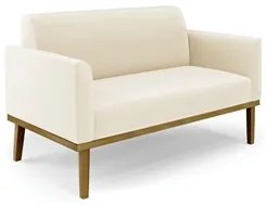 Sofá Namoradeira e 2 Poltronas Base Madeira Castanho Maressa Veludo Be