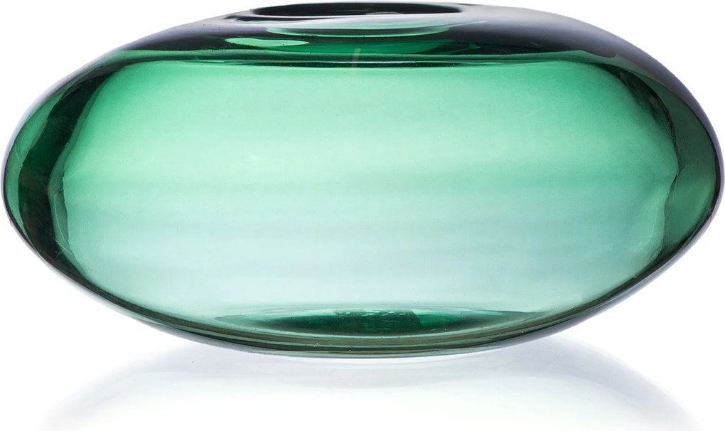Vaso de Murano Bromelia P  Jade Oliva