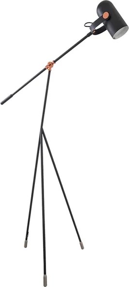 Luminaria De Piso Ferro E Acrilico Bottle - PRETO