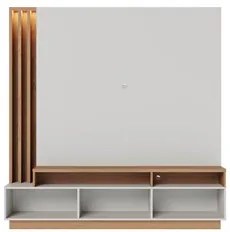 Estante Home Theater para TV 75 Pol. com LED 180cm Maitê C05 Off White