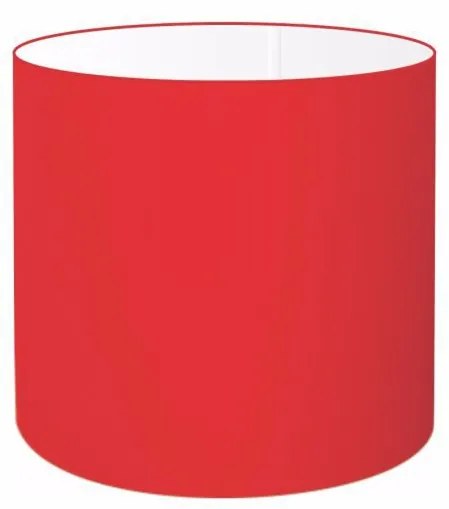 Cúpula Abajur Cilíndrica Cp-8005 Ø18x18cm Vermelho