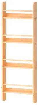 Estante de Parede para Livros 62x12x168 cm em Madeira Natural Marin Brasil