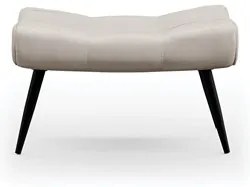 Puff Decorativo Para Sala de Estar Pés Palito Lord Facto Dunas Pérola